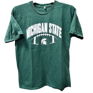 Michigan State Spartans T Shirt Mens Large Football‎ Graphic Tee Green